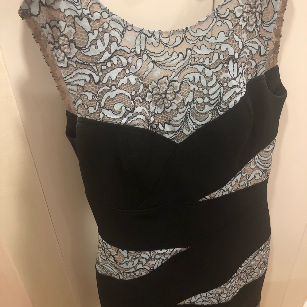 BCBG “Mathilde” blue and black dress, size 4